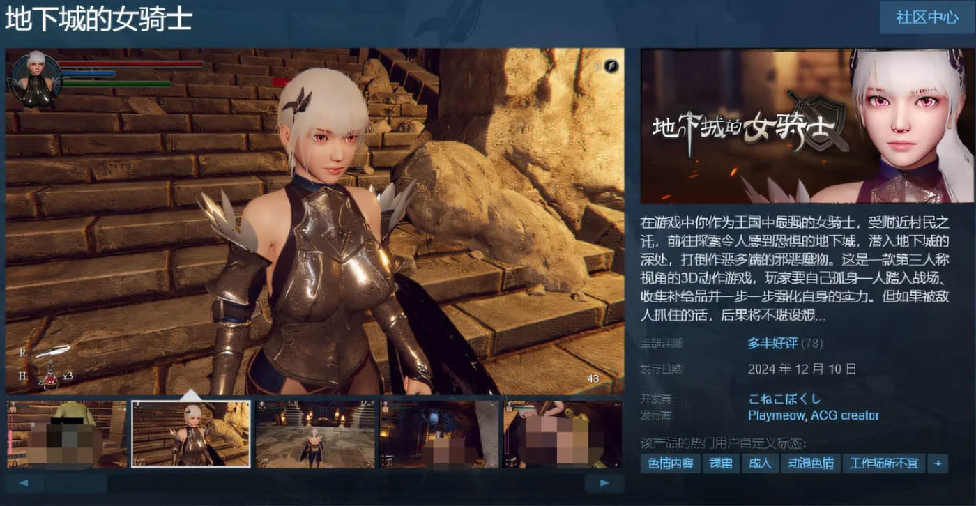 [PC遊戲] 地下城的女騎士 Steam官方中文版 [新作/1.6G]