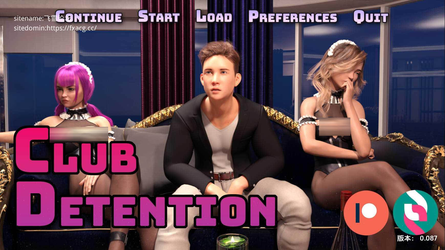 [PC][SLG/动态]俱乐部拘留/Club Detention V0.087 AI汉化 [2342.3MB]